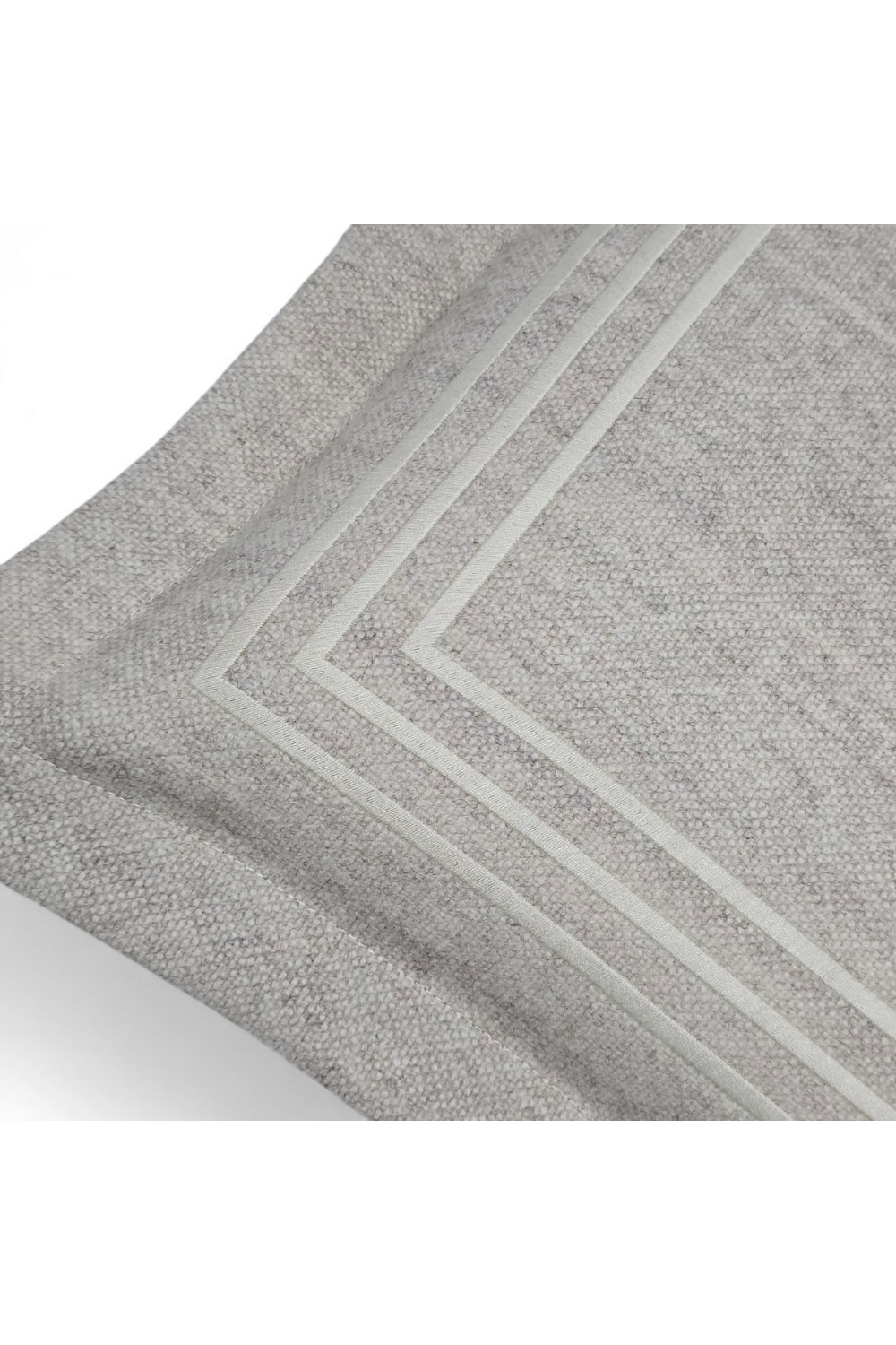 Limited Edition Pillows Style#29 | Flange with Ivory Embroidered Border