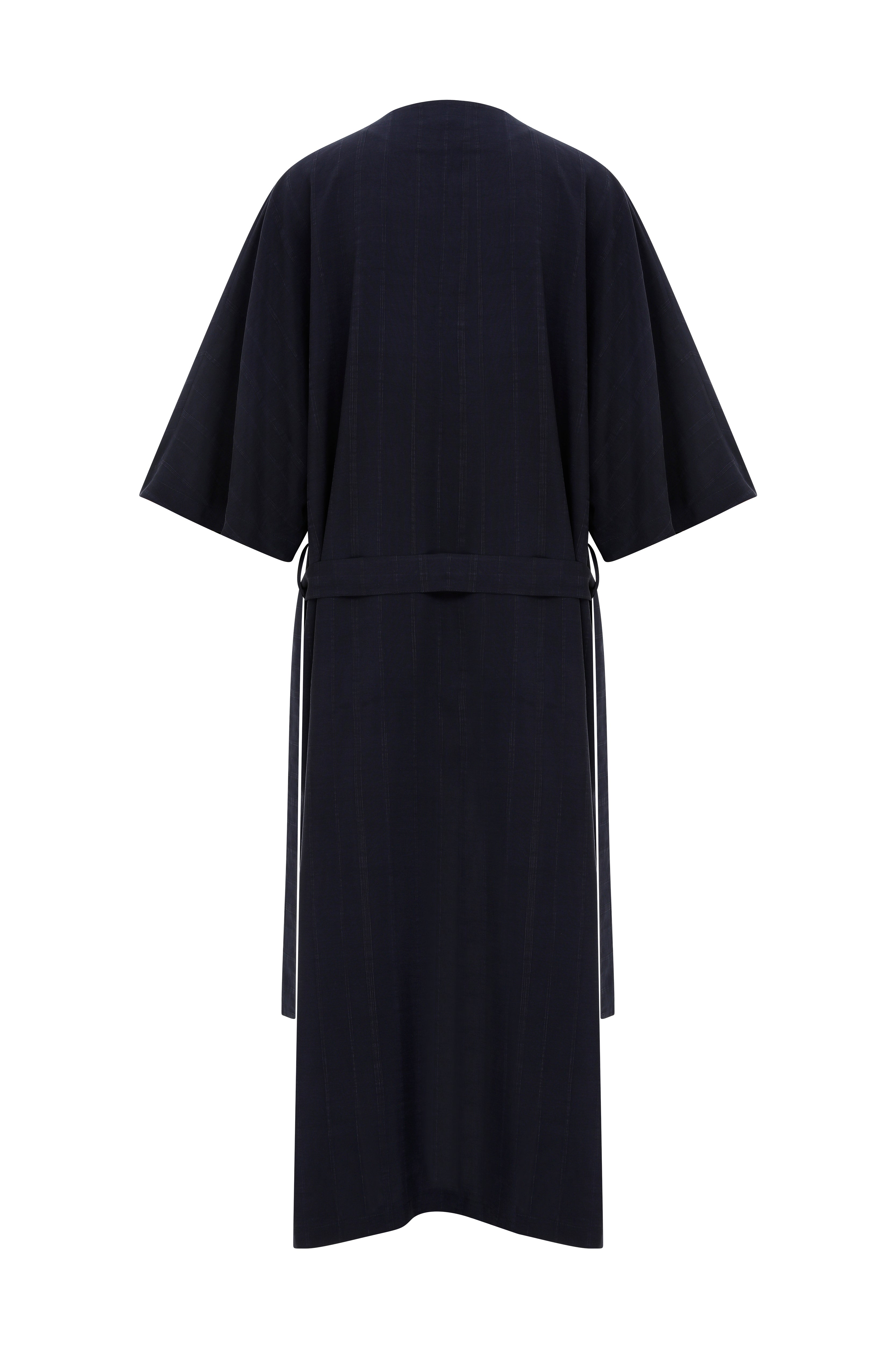 navy blue kimono for men