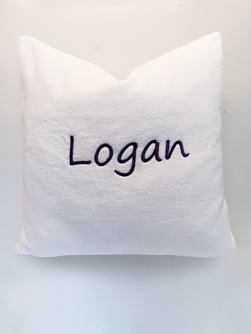 Towel Pillow With Custom Embroidery