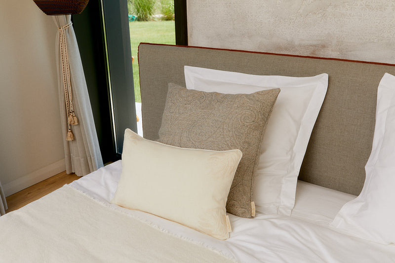 Wool Pillow With Embroidery