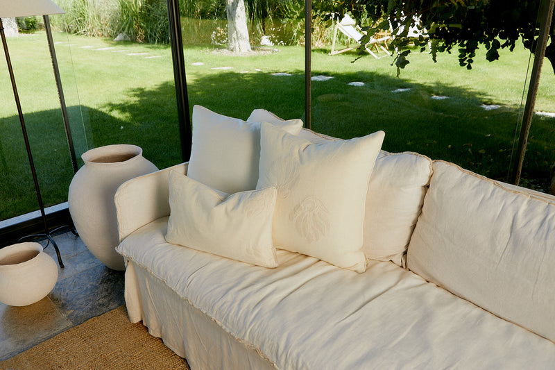 Wool Pillow With Embroidery