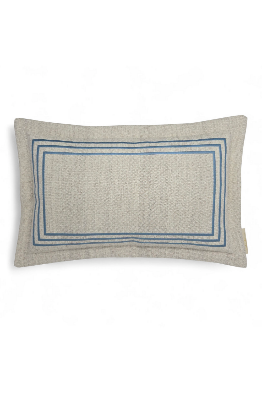 Limited Edition Pillows Style#29 | Flange with Blue Embroidered Border