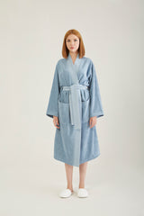 navy blue bathrobe