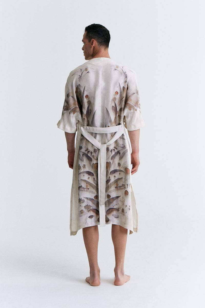Natura Eco Print Silk Kimono