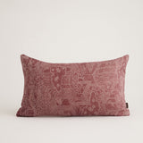 red floral design on japanese pillow