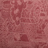 red floral design