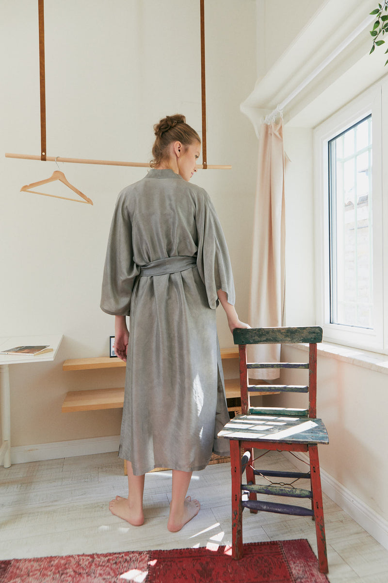 Natura Eco Print Silk Kimono