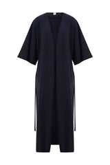 navy blue bathrobe