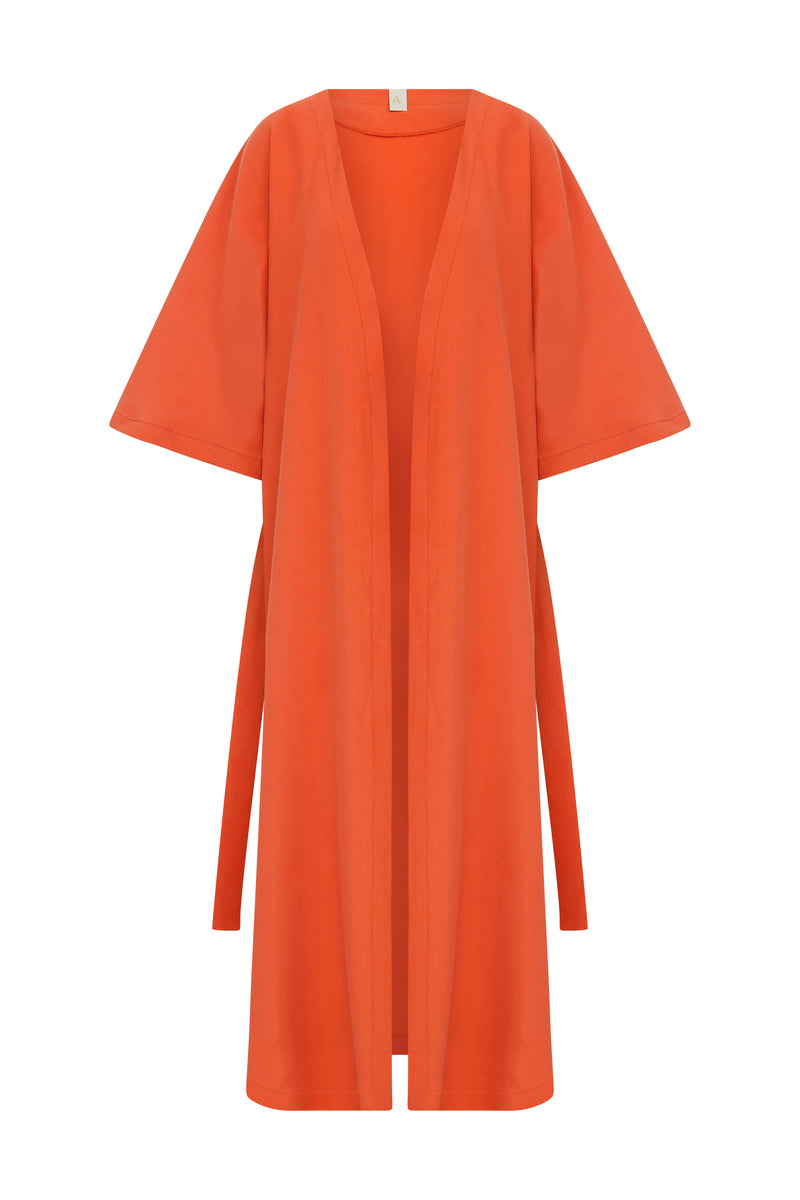 orange bathrobe front