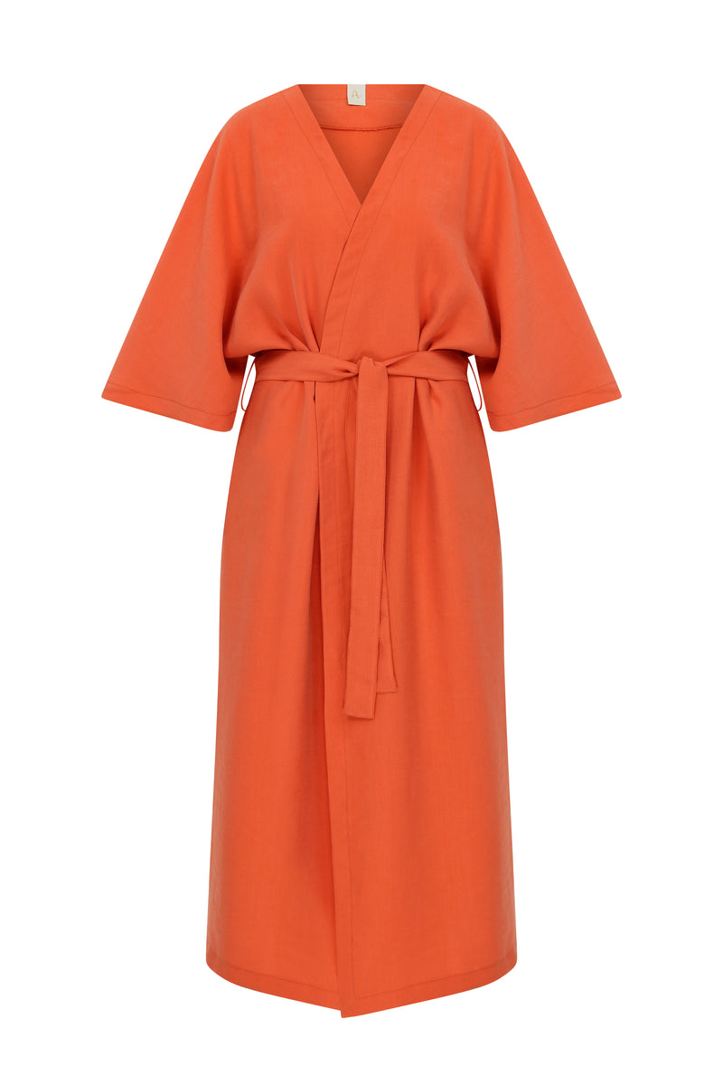 orange kimono front