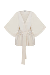 white mini kimono