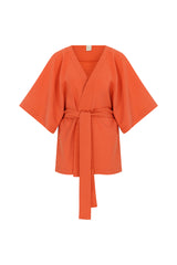 orange mini kimono