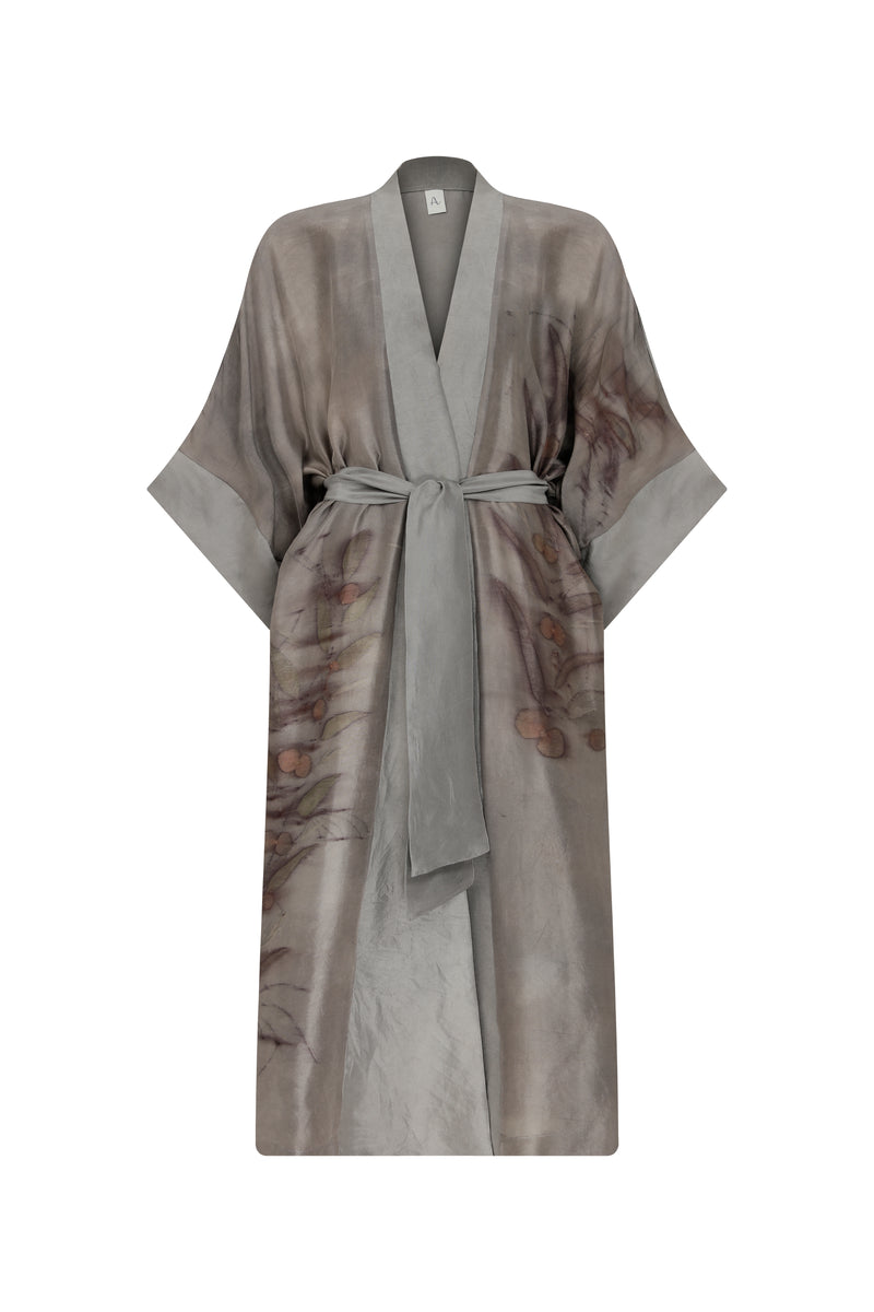 Natura Eco Print Silk Kimono
